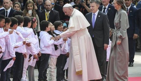 El máximo referente de la Iglesia Católica ofreció su primer discurso ante el pueblo colombiano.