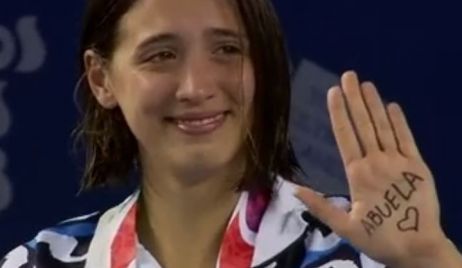 El llanto de Delfina Pignatiello al recibir la medalla de plata en los Juegos de la Juventud