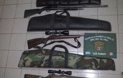 Personal de los Pumas, secuestran armas de fuego en todo el ámbito provincial.