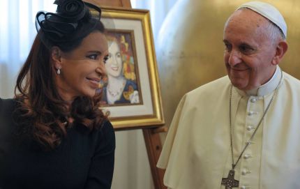 Cristina y el papa Francisco mantienen un almuerzo en la residencia de Santa Marta en el Vaticano