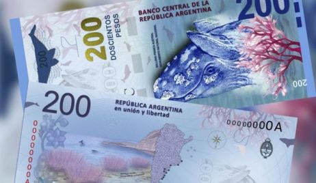 La Ballena Franca Austral estará en los billetes de 200 pesos que comenzarán a circular en estos días.