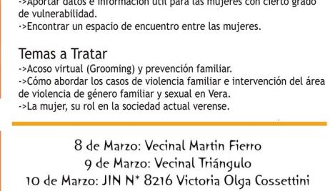 El grupo de Grooming participará de los encuentros de mujeres .