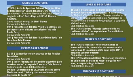 RECONQUISTA: Programa de la Feria del Libro 