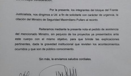 Diputados solicitan la presencia del Ministro Pullaro en la legislatura