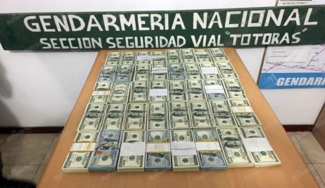 Incautan 400 mil dólares estadounidenses trasladados en un camión