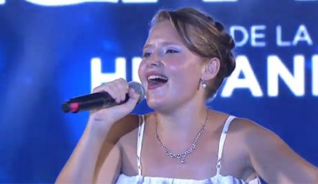 Lucía Role cantó como solista en la Fiesta Nacional del Chamamé