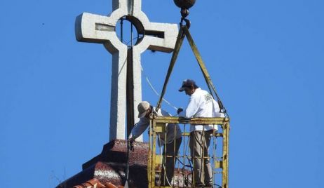 Malabrigo: Comenzaron la obra de restauración en la torre de la Parroquia