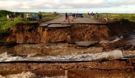 Imputaron a dos productores agropecuarios por el derrumbe de un tramo de la ruta provincial número 1 a la altura de Colonia Teresa