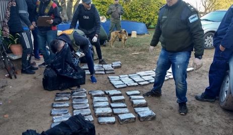 Gendarmería secuestró 292 kilos de marihuana de una vivienda de Santa Rosa de Calchines