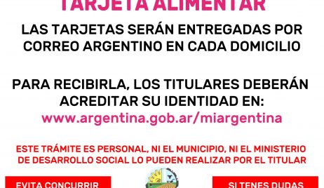 Comunicado sobre las tarjetas AlimentAR