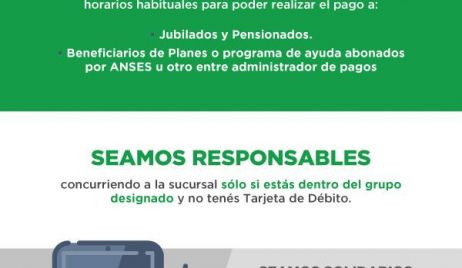 Banco de Santa Fe abrirá sus puertas desde este viernes para la atención exclusiva de Jubilados y Pensionados