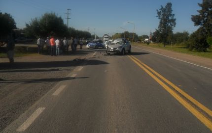 Choque sobre ruta 11 en Margarita