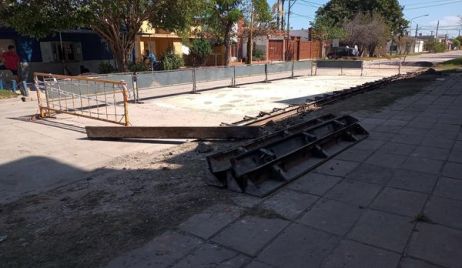 Reparación del pavimento sobre calle Colón