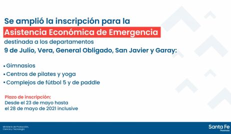 La provincia abre la inscripción para la Asistencia Económica de Emergencia a los rubros afectados por la pandemia en departamentos del norte