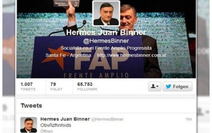 Un misterioso tuit de Binner es furor mundial