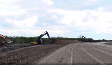Perotti recorrió las obras de pavimentación en la Ruta Provincial Nº 3 y en la Ruta Provincial Nº 31
