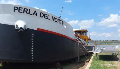 ROMANG: fue botado el barco arenero Perla del Norte