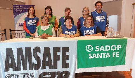 AVASALLADOS Y PERSEGUIDOS AMSAFE Y SADOP EXPUSIERON SU RECLAMO EN UNA CONFERENCIA DE PRENSA