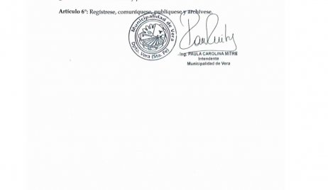 SE DECRETÓ LA EMERGENCIA HÍDRICA Y SOCIAL PARA TODO EL DISTRITO VERA