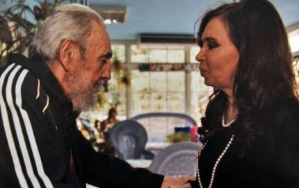 Cristina y Fidel Castro compartieron un almuerzo en La Habana