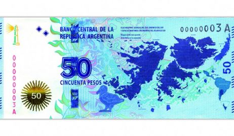 El nuevo billete de $50 de las Islas Malvinas circulará desde marzo