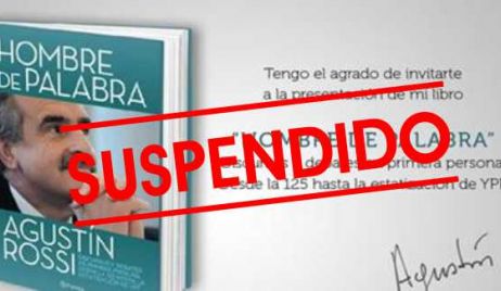 SUSPENDIDA LA PRESENTACION DEL LIBRO DE AGUSTIN  ROSSI