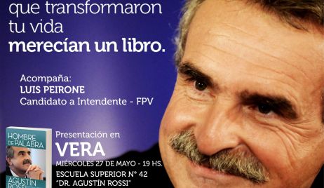 Hoy presenta su libro Agustín Rossi en Vera