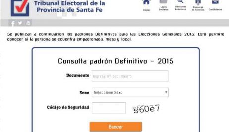 Consultá dónde votás este domingo