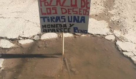 Ahora el bache se transformó en el 