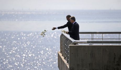 Obama en el Parque de la Memoria: 