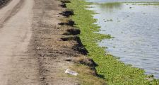 EL ARROYO GOLONDRINA CRECIÓ MAS DE CINCO CENTÍMETROS Y AMENAZA CON LLEVARSE PARTE DE LA RUTA.