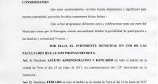Habrá asueto administrativo el 23 de junio y será feriado el 24