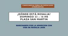 REALIZARÁN LA TERCER MARCHA PIDIENDO POR LA APARICIÓN DE ROSALÍA.