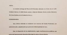 Pedido de informe de Paula Mitre sobre criterios de adjudicación del Plan de Viviendas.