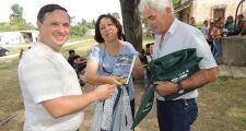 Ansafe Vera en el  acto de habilitación de la escuela secundaria en Los Amores.