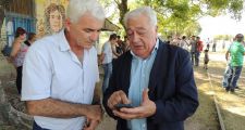 Ansafe Vera en el  acto de habilitación de la escuela secundaria en Los Amores.