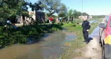 El Senador Sosa recorre las localidades afectadas por el temporal.