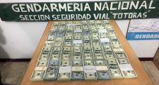 Incautan 400 mil dólares estadounidenses trasladados en un camión