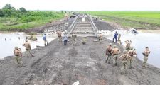 Ya Instalaron el puente Bailey en el corte de la Ruta 1