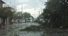 Granizo, techos volados y calles inundadas por el temporal en Esperanza