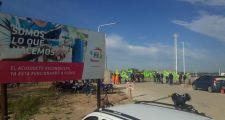 Trabajadores de UOCRA protestaron por segundo día ante despidos en planta de Acueducto Reconquista