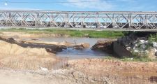 Retiran el puente Mabey de la Ruta Provincial Nº 1