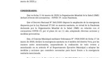 Prohibición de apertura de establecimientos y oficinas comerciales no esenciales.