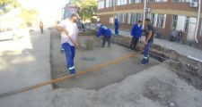 Reparación del pavimento sobre calle Colón