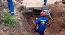 Trabajos en la red de cloacas con una máquina tunelera