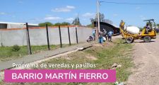 Avanza el programa de veredas y pasillos en el Barrio Martín Fierro.