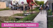 Avanza el programa de veredas y pasillos en el Barrio Martín Fierro.