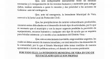 SE DECRETÓ LA EMERGENCIA HÍDRICA Y SOCIAL PARA TODO EL DISTRITO VERA