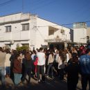 Movilización ante la comisaría por la violencia de género en Calchaquí