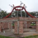 Se está colocando el techo en la capilla del Buen Samaritano